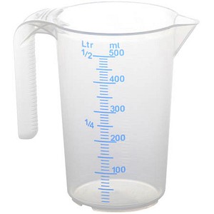 4007228935509 - HÜNERSDORFF 935500 Messkanne 500 ml Polypropylen transparent D90xH135mm Griff o