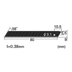 4904011014130 - 50 Cuttermesser-Klingen BA-53P schwarz 90 mm