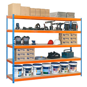8435104951088 - Schwerlastregal SIMONFORTE CHIPBOARD 8435104951088 blau orange 1500 x 450 x 2000 cm 8435104951088 Simonrack 8435104951088 - Schwerlastregal SIMONFORTE CHIPBOARD 8435104951088 blau orange 1500 x 450 x 2000 cm 8435104951088 Simonrack