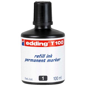 Edding Nachfüllfarbe T100 für Permanentmarker schwarz 4004764024872 Edding 100 Milliliter