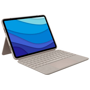 Logitech COMBO TOUCH Tablet-Tastatur sand geeignet für Apple iPad Pro 11" 1. Gen (2018), Apple iPad Pro 11" 2. Gen (2020
