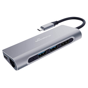 4260664870838 - USB Type-C Multiport Adapter 2x USB 32 1x HDMI (4K) LAN-Buchse silber