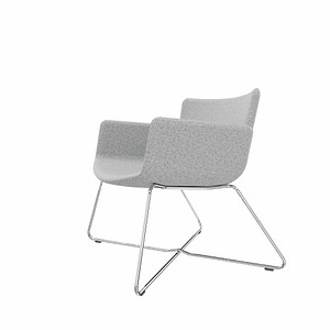 4260761571775 - Sessel LODUS hellgrau chrom Stoff 4260761571775 - Sessel LODUS hellgrau chrom Stoff
