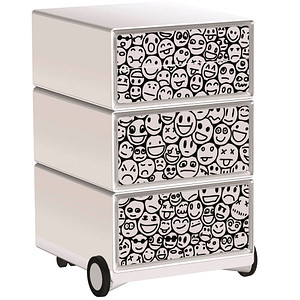 PAPERFLOW easyBox Business Rollcontainer weiß, bunt 62295 4 Auszüge 39,0 x 43,6 x 64,2 cm