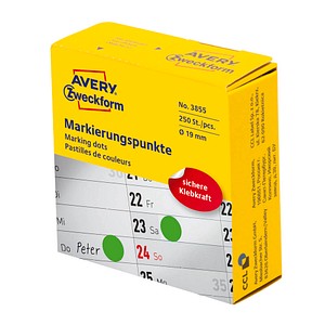 4004182038550 - AVERY Zweckform Klebepunkte Markierungspunkte grün Ø 19mm Ø 190 mm Grün 4004182038550 - AVERY Zweckform Klebepunkte Markierungspunkte grün Ø 19mm Ø 190 mm Grün