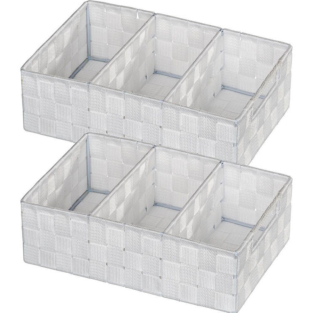 2 WENKO Adria Ordnungsboxen weiß 32,0 x 21,0 x 10,0 cm | office discount