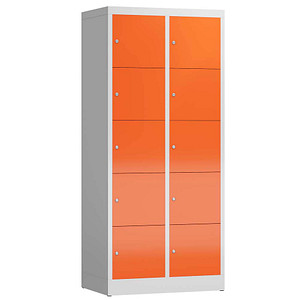 4061815858206 - Schließfachschrank ClassiX feuerrot lichtgrau X-523524 10 Schließfächer 800 x 500 x 1800 cm 4061815858206 LÜLLMANN