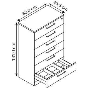 4025314963595 - Karteischrank ASISTO Höhe 1292 mm mit 6 Schüben DIN A5 quer lichtgrau lichtgrau 4025314963595 - Karteischrank ASISTO Höhe 1292 mm mit 6 Schüben DIN A5 quer lichtgrau lichtgrau