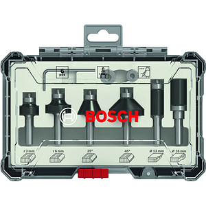 3165140958004 - Rand- und Kantenfräser-Set 6-teilig 8-mm-Schaft für Oberfräsen 2607017469 - Bosch