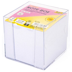 4001868146721 - Zettelbox WHITE transparent inkl 700 Notizzettel weiß 1 St