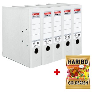 Aktion 5 Herlitz Max File Protect Ordner Weiss Kunststoff 8 0 Cm Din Gratis Haribo Goldbaren 100 G Gunstig Online Kaufen Office Discount