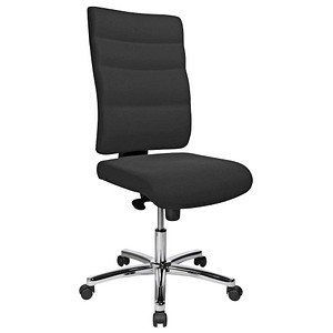office discount Bürostuhl Unni Med Deluxe Stoff schwarz, Gestell chrom