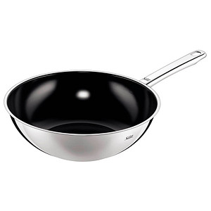 Wok SILIT Wuhan Wokpfanne Induktion Ø 28 cm schwarz (edelstahlfarben schwarz) Ø28cm Pfannen ideal für scharfes Anbraten für alle Herdarten geeignet