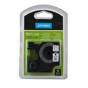 DYMO Beschriftungsband D1 16959 S0718060, 12 mm schwarz auf weiß DYMO Beschriftungsband D1 16959 S0718060, 12 mm schwarz auf weiß