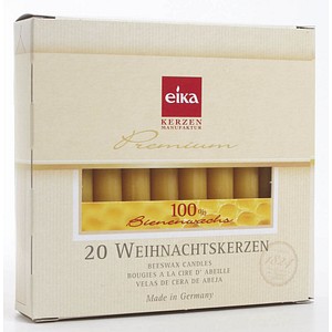 4009406016376 - Christbaumkerzen 112007002 natur 105x125mm (HxØ) ca 15 Stunden Brenndauer 4009406016376 20 Stück