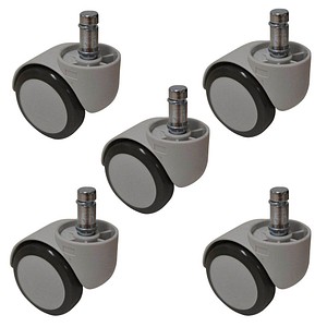 4032376006344 - Bürostuhl-Ersatzrollen 9991g Stiftlänge 22mm StiftØ 11mm für Hartboden grau 4032376006344 5 Stück 4032376006344 - Bürostuhl-Ersatzrollen 9991g Stiftlänge 22mm StiftØ 11mm für Hartboden grau 4032376006344 5 Stück