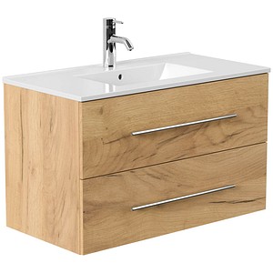 4251982674710 - POSSEIK Waschbecken mit Unterschrank HOMELINE 90 eiche gold 910 x 465 x 558 cm