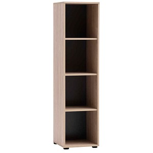 MÖBELPARTNER Regalschrank Arezzo, 161163 eiche hell 38,2 x 38,2 x 150,0 cm, 1 St.