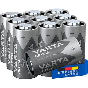 4008496995608 - Lithium Cylindr CR123A Bli10 Fotobatterie CR-123A Lithium 1430 mAh 3 v 10 St - Varta