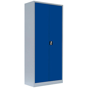 4061815522411 - Stahlschrank 530331 enzianblau lichtgrau 800 x 383 x 1800 cm aufgebaut  4061815522411 LÜLLMANN