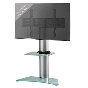 4012246170658 - TV Standfuß mit Zwischenboden 32-70 Zoll VESA max 600x400 bis 30 kg Fernseh Ständer aus Alu TV Bodenständer Maße ca H 111 x B 80 x T 40 cm Fernsehstand Zental