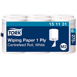 TORK Putztuchrollen Advanced M2 1-lagig weiß, 6 Rollen