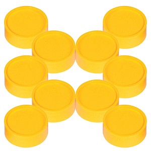 10 MAUL Magnete gelb Ø 3,4 x 1,4 cm