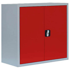 4061815522039 - Stahlschrank 530304 feuerrot lichtgrau 800 x 383 x 750 cm aufgebaut  4061815522039 LÜLLMANN