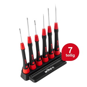 4010995429904 - Feinschraubendreher Set PicoFinish® Schlitz Phillips 7-tlg inkl Halter i Präzision im Kopf i Reparaturset für Modellbau und Hobby (42990) - Wiha