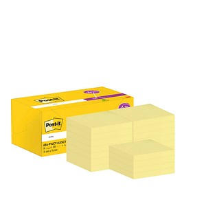 4054596430358 - Post-it Haftnotiz ® Notes Promotion 76 x 76 mm (B x H) inkl 4 x 90 Bl ® Super Sticky Notes gratis gelb 100 Bl Block 18 Block Pack