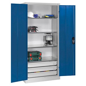 4064615159962 - Werkstattschrank 8921-503 Stahl abschließbar 4 OH 93 x 195 x 50 cm blau lichtgrau 4064615159962 C+P-Möbel 4064615159962 - Werkstattschrank 8921-503 Stahl abschließbar 4 OH 93 x 195 x 50 cm blau lichtgrau 4064615159962 C+P-Möbel