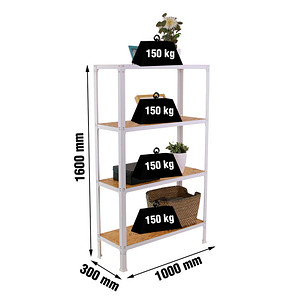 8425437128929 - Regal SIMONHOME CLICK PLUS 8425437128929 weiß braun 1000 x 300 x 1600 cm 8425437128929 Simonrack 8425437128929 - Regal SIMONHOME CLICK PLUS 8425437128929 weiß braun 1000 x 300 x 1600 cm 8425437128929 Simonrack