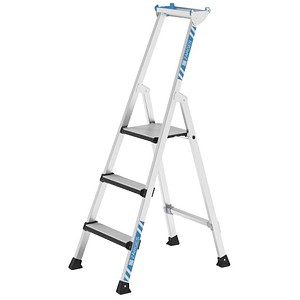 ZARGES Stehleiter einseitig Comfortstep S silber 3 Stufen, H: 152,0 cm