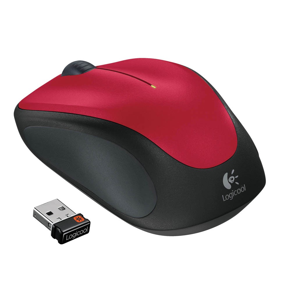Logitech Wireless Mouse M235 Maus kabellos rot | office discount