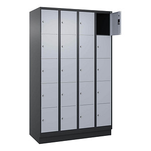 4068427574067 - Schließfachschrank Classic PLUS schwarzgrau weißaluminium 080020-405 S10040 20 Schließfächer 1200 x 500 x 1950 cm 406842757 4068427574067 - Schließfachschrank Classic PLUS schwarzgrau weißaluminium 080020-405 S10040 20 Schließfächer 1200 x 500 x 1950 cm 406842757