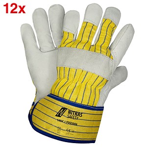 4059904104211 - unisex Rindvolllederhandschuhe 1403C Poseidon grau Größe 10 12 Paar