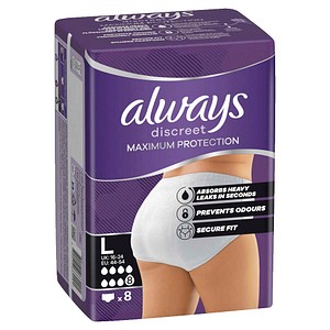 always Inkontinenzhosen discreet Maximum Protection L, 8 St.