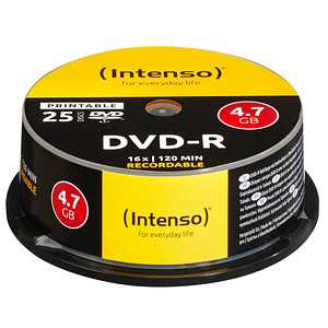 25 Intenso DVD-R 4,7 GB bedruckbar