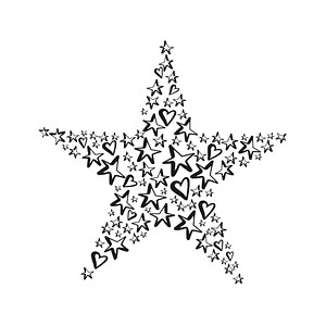 4006166021671 - Twinkle Motivstempel Stern 70 x 70 cm