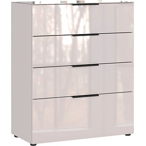 4005949369979 - Kommode mit 4 Schubladen Glasfront- und auflage B 830 x T 420 x H 1020 mm Kaschmir 4005949369979 - Kommode mit 4 Schubladen Glasfront- und auflage B 830 x T 420 x H 1020 mm Kaschmir