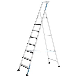 ZARGES Stehleiter einseitig Comfortstep S silber 8 Stufen, H: 287,0 cm