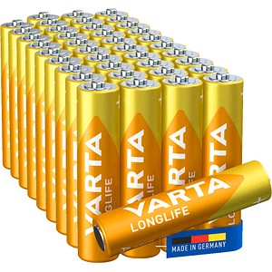 4008496987054 - Al 40XAAA - Alkaline Batterie aaa (Micro) 40er-Pack Longlife (04103 101 394) - Varta