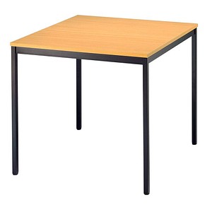 4032062005897 - HAMMERBACHER Mehrzwecktisch buche quadratisch Vierkantrohr schwarz 800 x 800 x 720 cm 4032062005897 - HAMMERBACHER Mehrzwecktisch buche quadratisch Vierkantrohr schwarz 800 x 800 x 720 cm