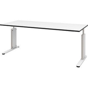 4059484224866 - röhr Imperia höhenverstellbarer Schreibtisch weiß rechteckig C-Fuß-Gestell weiß 1800 x 800 cm 4059484224866 - röhr Imperia höhenverstellbarer Schreibtisch weiß rechteckig C-Fuß-Gestell weiß 1800 x 800 cm