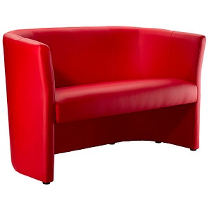 4045513004462 - 2-Sitzer Sofa Club Duo rot rot Kunstleder 4045513004462 - 2-Sitzer Sofa Club Duo rot rot Kunstleder