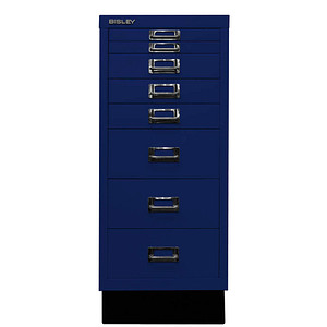 5020073736977 - Schubladenschrank MultiDrawer? 29er Serie L298S839 Stahl 8 Schubladen (Vollauszug) A4 278 x 67 x 38 cm mit Sockel blau 50