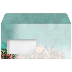 4004360769887 - 50 SIGEL Weihnachtsbriefumschläge Green Christmas DIN lang mit Fenster