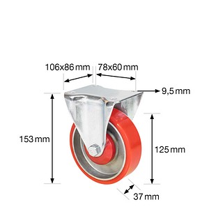 4001073218633 - Transportgeräte-Schwerlast-Bockrollen Rad-Ø 125 mm VE 2 Stk Bockrolle Wagner 4001073218633 - Transportgeräte-Schwerlast-Bockrollen Rad-Ø 125 mm VE 2 Stk Bockrolle Wagner