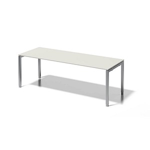 5020073998450 - Cito Höhenverstellbar Schreibtisch Hellgrau 4 Metallfüße 2200 (B) x 800 (T) x 740 (H) mm MFC (Melaminbeschichtete Spanplatte) Stahl