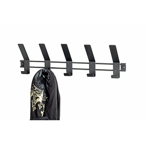 4001070545343 - Wandgarderobe 54534 schwarz Metall 5 Haken 520 x 140 cm 4001070545343 HAKU Möbel 4001070545343 - Wandgarderobe 54534 schwarz Metall 5 Haken 520 x 140 cm 4001070545343 HAKU Möbel